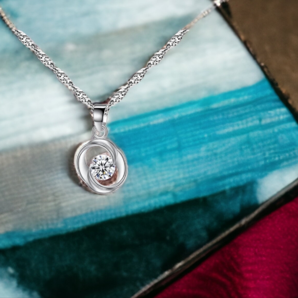 Delicate CZ necklace - Picture 2 of 5